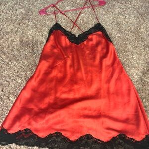 Red victoria secret slip dress